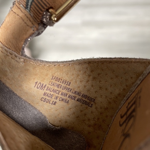 Sofft Mauldin Strappy Wedge Leather Sandal Snake Print Metallic Size 10 - Picture 5 of 9